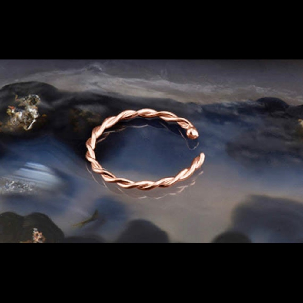 14k Solid Rose Gold Nose Hoop